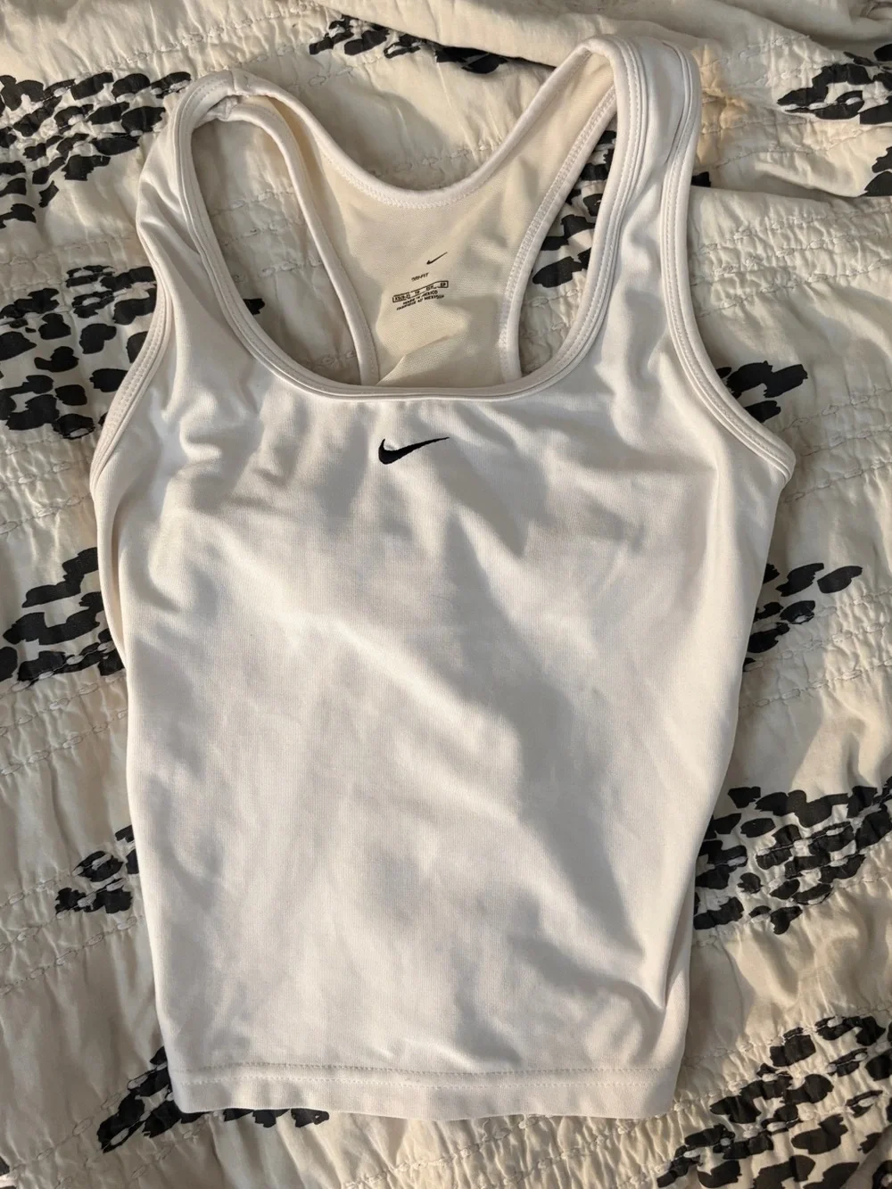 Vintage 2004 Nike Center Mini Swoosh Dri-FIT Cropped Tank Top White XS